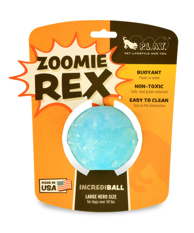 ZoomieRex IncrediBall Treat Dispensing Dog Toy Puzzle Toys Rover 